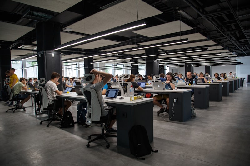 Development center with engineers